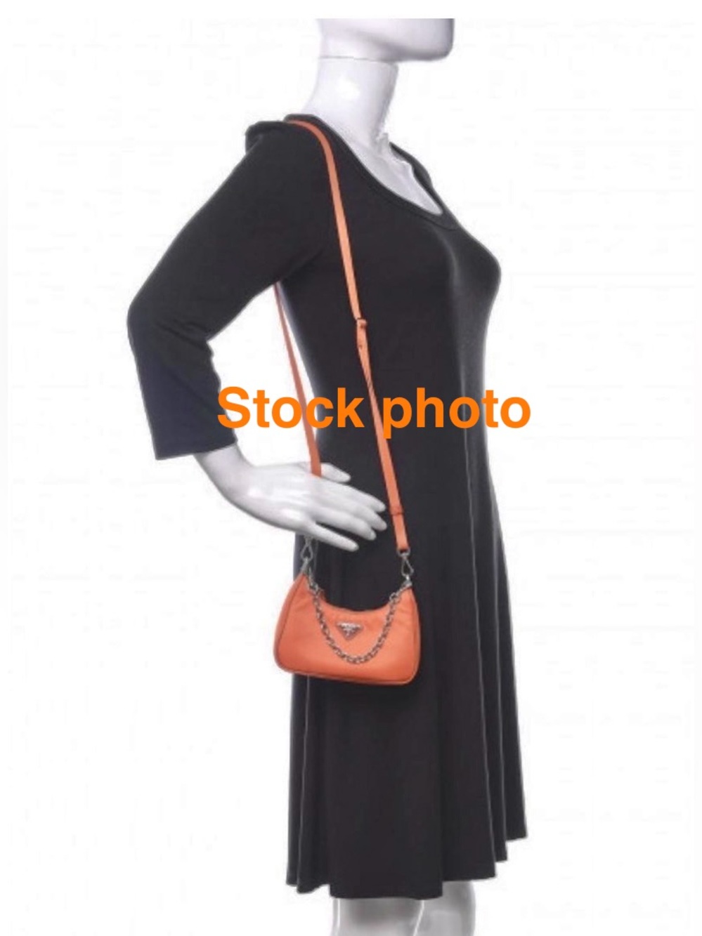 Auth. Prada Orange Tessuto Nylon MINI Bag - Picture 6 of 15